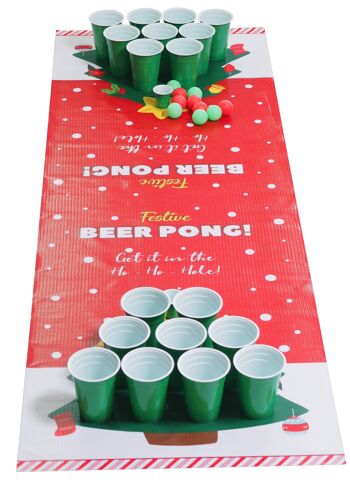Jeu de bière-pong portable festif, noël, jeu de fête 1