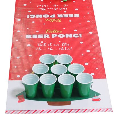 Festive Portable Beer Pong Game, Christmas, Party Game