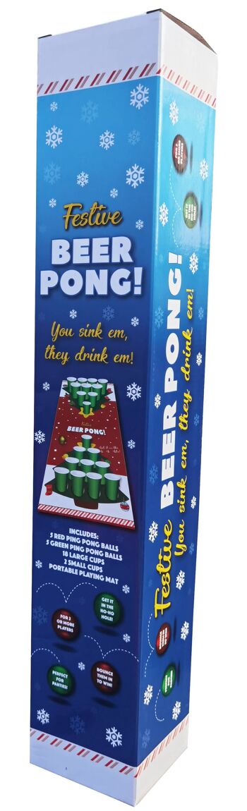Jeu de bière-pong portable festif, noël, jeu de fête 3