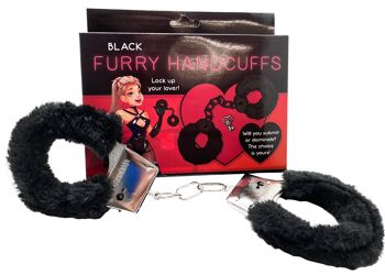 Menottes en fourrure - Noir - Cadeaux sexy pour la Saint-Valentin pour elle 3