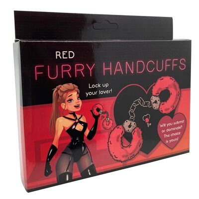 Pelzige Handschellen – Rot – Sexy Valentinstagsgeschenke für Sie