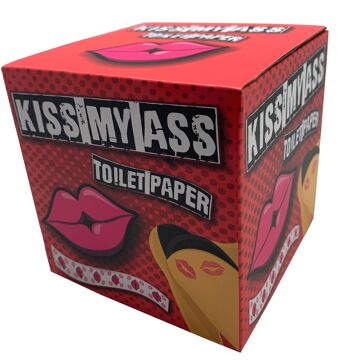 Kiss My Ass Loo Roll - Cadeaux fantaisie, Cadeau gag, Papier toilette 1