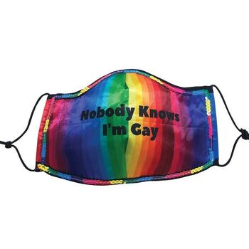 Personne ne sait que je suis gay Masque facial - Cadeaux de fierté, Gay LGBTQ+ - Cadeaux de nouveauté 2