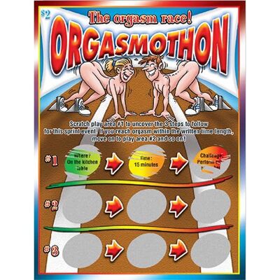 Orgasmothon Scratch Card - Naughty Gifts, Sexy, Valentines