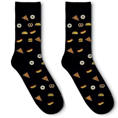 La Pèra Unisex Funny Hamburger Cool Socks - Food Design - home socks
