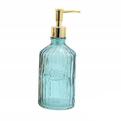 Blue Glass Soap Dispenser