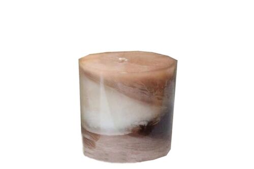 Vanilla Swirl Ombre Pillar Candle Short