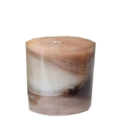 Vanilla Swirl Ombre Pillar Candle Short