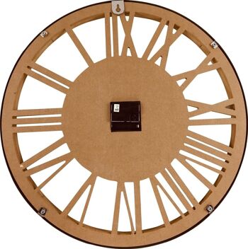 Horloge en bois avec couvercle en verre 48cm 4