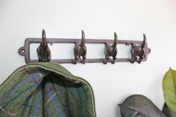 Crochets muraux rustiques en fonte, queue de chien 1