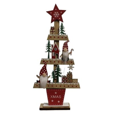 Adorno de árbol de Navidad de madera independiente