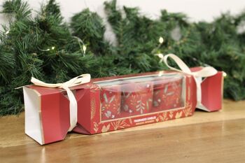 Coffret cadeau Cracker avec pots de bougies aux baies d'hiver 3