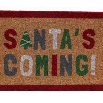 Santa's Coming' Doormat