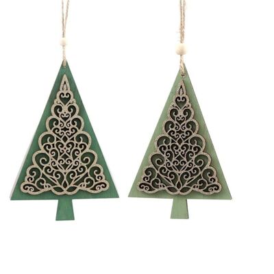 Pair of Hanging Tree Decorations