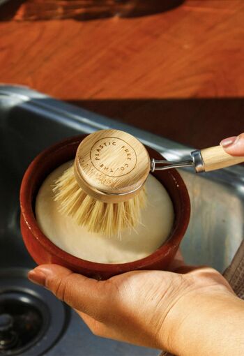 Brosse à vaisselle rechargeable en bambou 5
