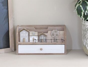 Porte-lettres avec tiroirs, conception de maisons en bois 3