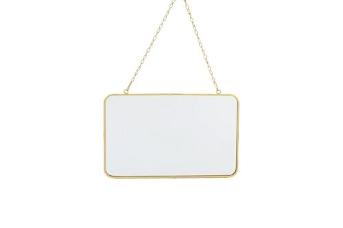 Gold Hanging Rectangle Mirror