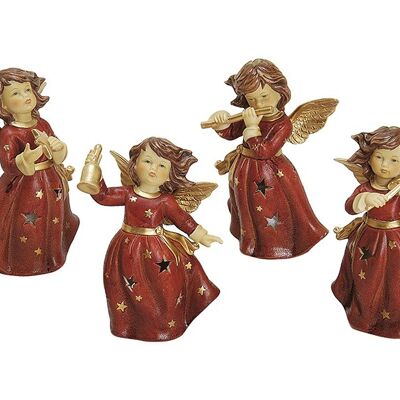 Farol angel rojo fabricado en porcelana