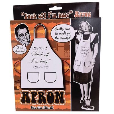 Fuck Off Im Busy Apron - Novelty Gifts, Household gifts,