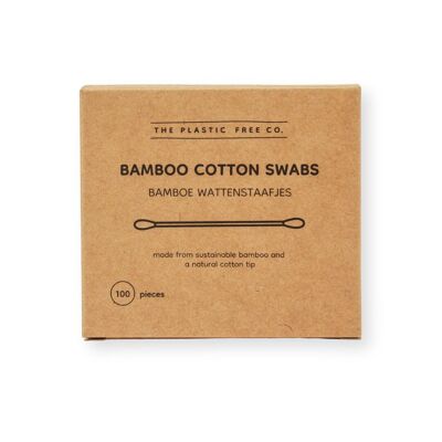 Bamboo Cotton Swabs - 100 Pieces