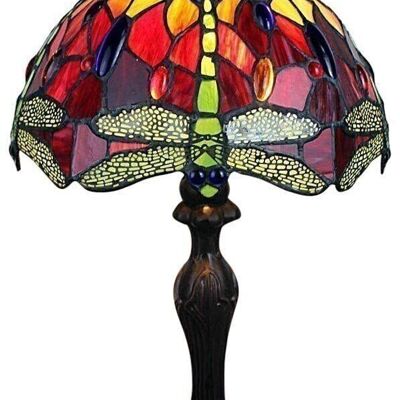 Red Dragonfly Tiffany Lamp 12