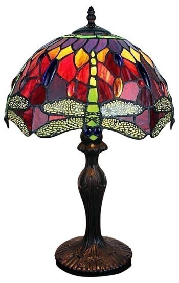 Lampe Tiffany Libellule Rouge 12