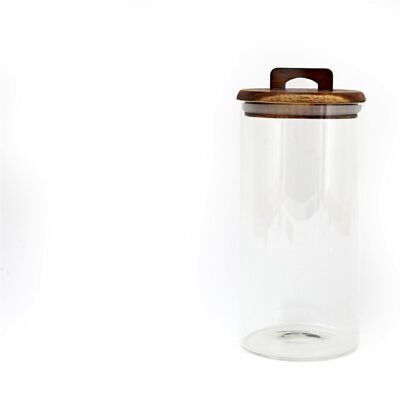 Glass Storage Jar with Acacia Lid 1.4L