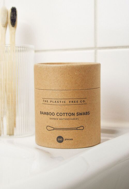 Bamboo Cotton Swabs - 200 pieces