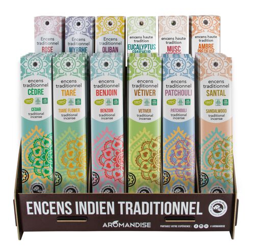 Kit Encens indiens en bâtonnets Haute tradition - Banque