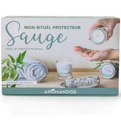 Coffret Mon rituel protecteur sauge - Tresse et bougies