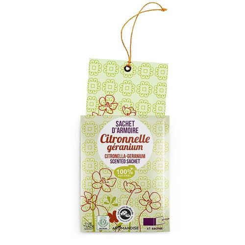 Sachet parfumé d'été Citronnelle Géranium