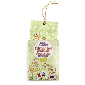 Sachet parfumé d'été Citronnelle Géranium 1