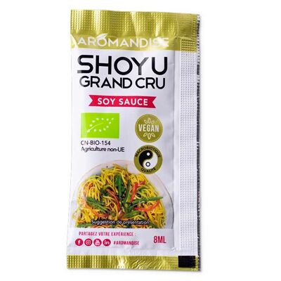 Shoyu grand cru soy sauce in individual pods of 8ml