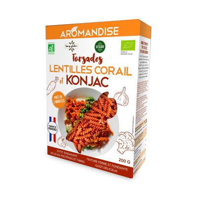 Torsades de Konjac et lentilles corail