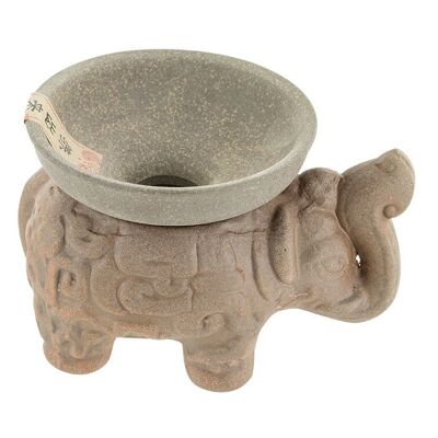 Elephant sandstone incense holder