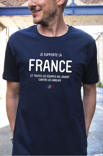 T-shirt Rugby - Je supporte la France et toutes les équipes qui jouent contre les anglais 3
