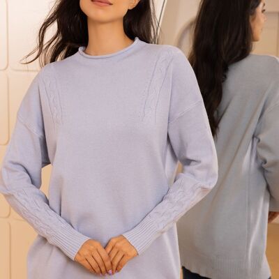 Regular fit soft knit sweater with long sleeves