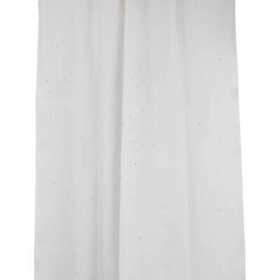 Cortina blanca con bordado multicolor talla 1