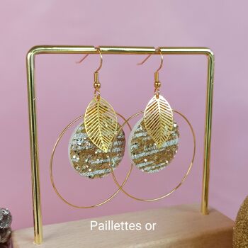 Boucles d'oreilles POMONA paillettes - 3 Coloris 4