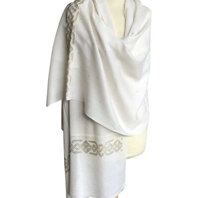 Cream Gold Greek Design Border