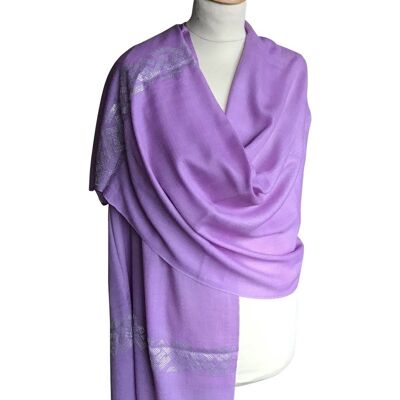 Lilac/Silver Greek Design Border