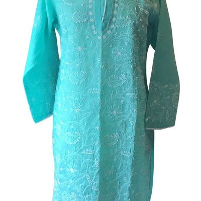 Camilla Embroidered Cotton Kaftan