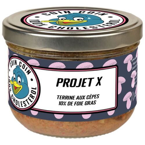 PROJET X. Terrineaux cèpes 10% foie gras