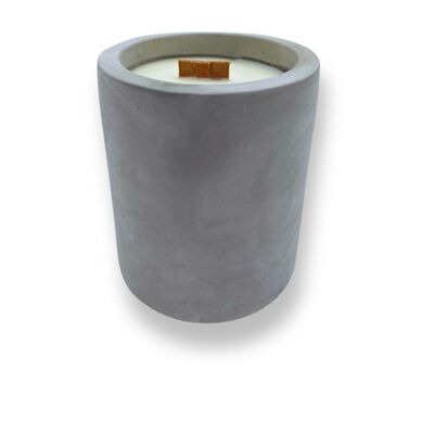 ETONI Vela perfumada hecha a mano con recipiente único - taza 220ml gris oscuro