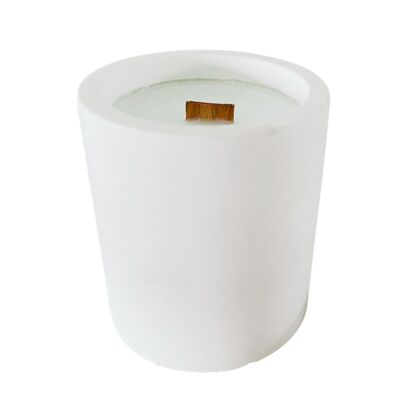 ETONI Vela perfumada hecha a mano con recipiente único - taza 220ml blanco