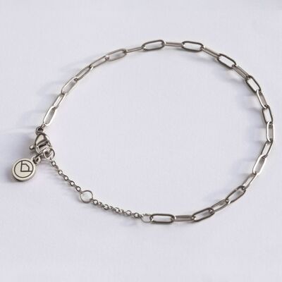 Filigree link bracelet in silver / waterproof & durable