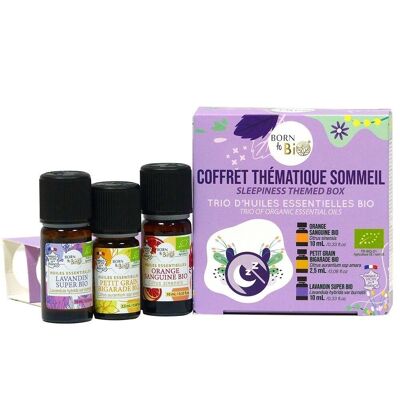 Sleep themed box - Trio of certified organic essential oils