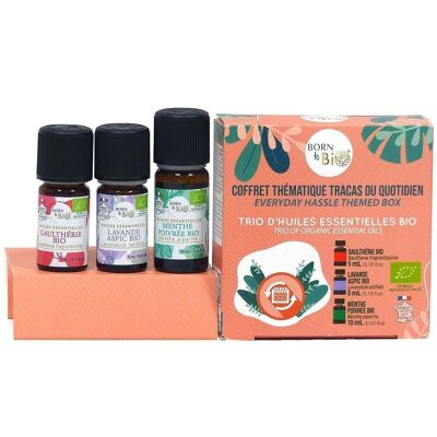 Thematic box for everyday worries - Trio of certified ORGANIC essential oils