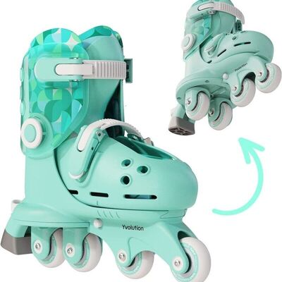 PATINS ÉVOLUTIONNAIRES TWISTA VERT T.24-28 YVOLUTION