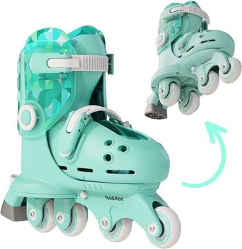 PATINS ÉVOLUTIONNAIRES TWISTA VERT T.24-28 YVOLUTION 1